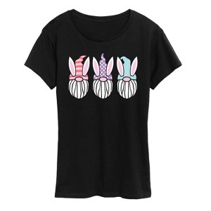 Women's - Instant Message - Easter Gnome Faces Short Sleeve Graphic T-Shirt - 1 of 4