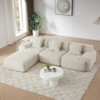 KWPZQEB 113" Cloud Sectional Couches for Living Room, Convertible L-Shape Couch with Ottoman & 3 Pillows, 3 Seater Modular Sectional Sofa, No Assembly - 2 of 4