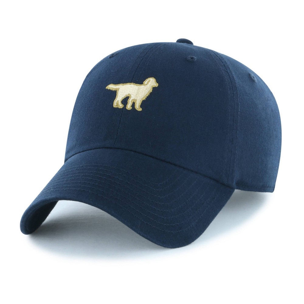 Lifestyle Adult Cotton Baseball Hats - Navy Blue: Dogs Pattern, Adjustable Woven Cap
