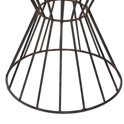 Galvanized Metal Wire Leg Accent Stool
