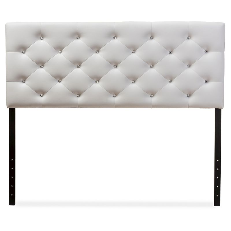 Viviana Modern And Contemporary Faux Leather Upholstered Button-Tufted Headboard - Baxton Studio, 3 of 6