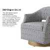 Eva Transition Upholstered Swivel Chair With Flared Arms | ARTFUL LIVING DESIGN - 4 of 4