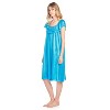Casual Nights Women's Cap Sleeve Flower Silky Tricot Nightgown - 3 of 4