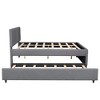 NicBex Full Size Platform Bed Modern Wooden Bed Frame with Twin Size Trundle and Pull Out 4-Layer Shelves for Bedroom and Living Room - 3 of 4