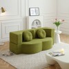 Okak Modern Modular Folding Loveseat Sleeper Sofa with Pillows,Deep Seat Futon Couch for Living Room,Apartment,Guestroom - 2 of 4