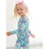 RuffleButts SoftSnooze Toddler Girls Ruffle Long Sleeve Pajama Set - 3 of 4
