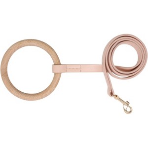 Pet Life  'Ever-Craft' Boutique Series Beechwood and Leather Designer Dog Leash - 1 of 3