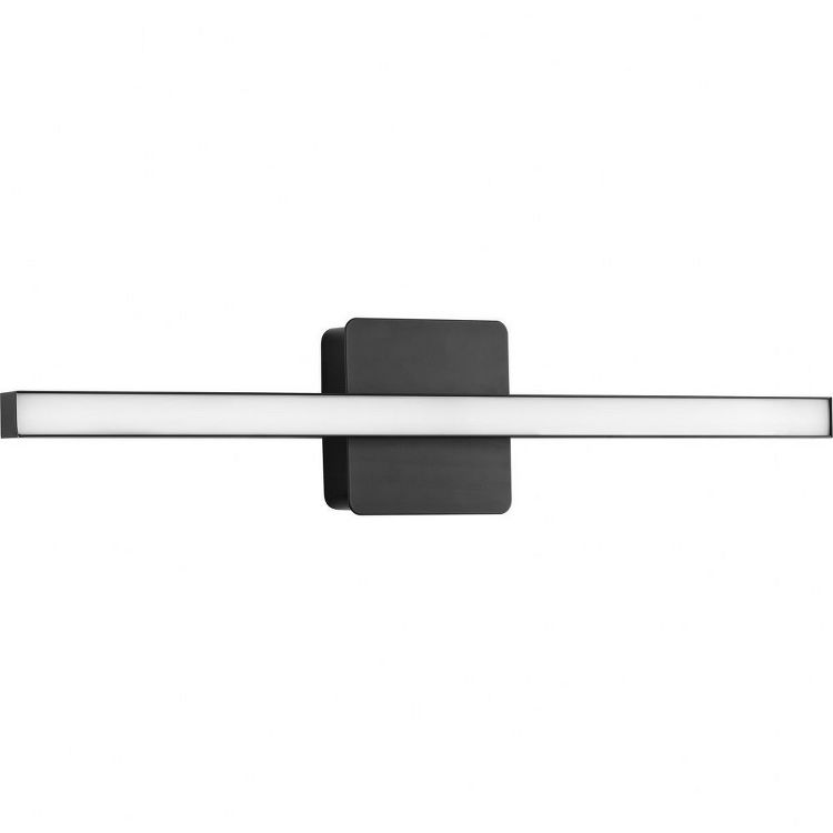 Progress Lighting Phase 4 1-Light LED Linear Vanity Light, Matte Black, Rectangular Acrylic Shade, 3 of 4