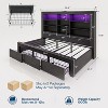 AMERLIFE Daybed with Bookcase Headboard, USB-C Charging, RGB Lights & 3 Drawers - 2 of 4