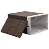 vidaXL Bamboo Laundry Bin Rectangular Dark Brown - 3 of 4