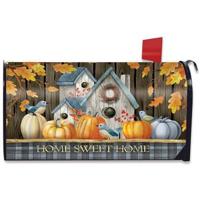 Briarwood Lane Mailbox Cover  - Standard Size - Rustic Fall Birdhouse Welcome For Fall Mailbox Cover