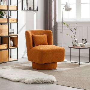 23.6" Modern Comfortable 360 Degree Swivel Accent Chair - ModernLuxe - 1 of 4
