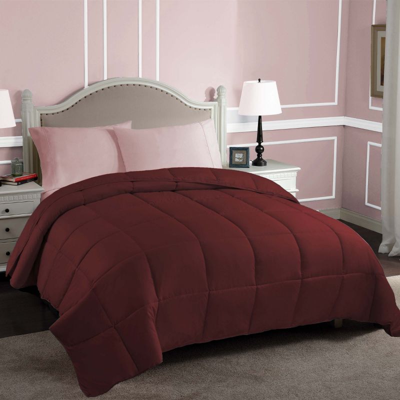 Classic Comforter Reversible All-Season Medium Weight Down Alternative Bedding by Blue Nile Mills, 5 of 8