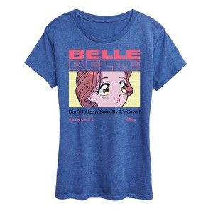 Women's - Disney - Belle Don't Judge A Book Short Sleeve Graphic T-Shirt - 1 of 4