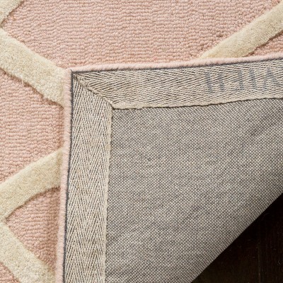 Pink and Ivory Hand-Tufted Wool Kids Area Rug 4' x 6'