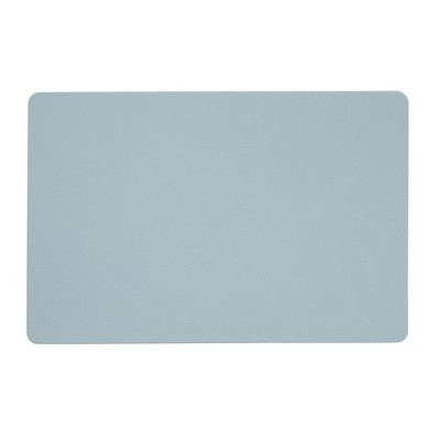 Set of 6 Light Blue Faux Leather Placemats