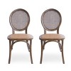 NicBex Farmhouse Rattan Dining Chairs Set of 2,Mid-Century Kitchen Chairs,Armless Accent Chairs for Dining Room,Living Room - 3 of 4