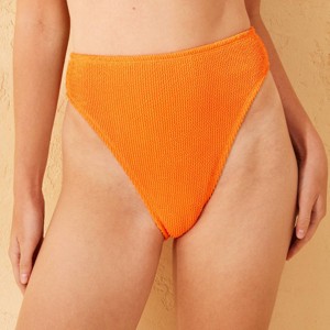 Women's Pucker Textured High Waist Extra High Leg Extra Cheeky Bikini Bottom - Wild Fable™ - 1 of 4