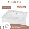 Gulches Modern 20.3" Bathroom Vanity with Sink, White Cabinet, Soft-Closing Door, Drawer & Door Shelf - 4 of 4