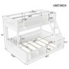 Bellemave Twin XL over Queen Bunk Bed with Ladder and Guardrails, Pegboard and bookshelf, White - 2 of 4