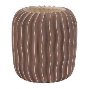 Wavy Ribbed Ceramic Vase (Set of 2) - 1 of 1