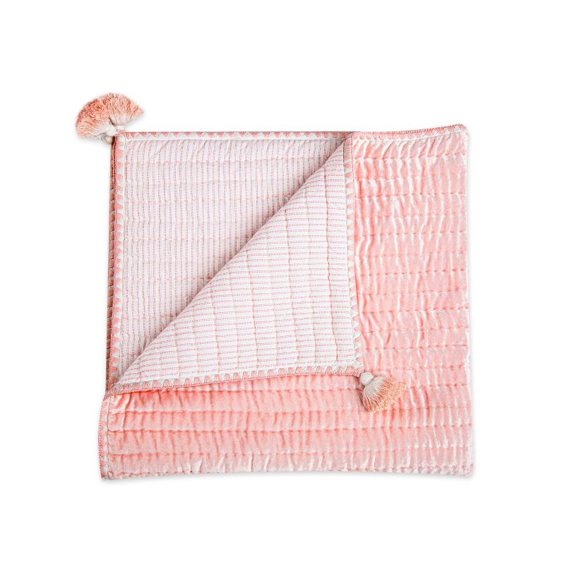 Crane Baby Quilted Baby Reversible Blanket - Parker Rose, 1 of 10
