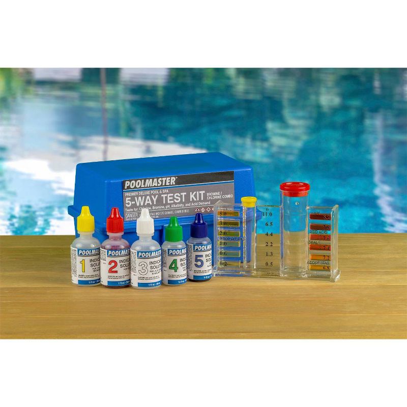 Poolmaster Premiere Collection 5-Way Swimming Pool Spa and Hot Tub Water Chemistry Test Kit with Case, 3 of 5