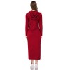 Coolmee Women's Maxi Dress Casual Pocket Slim Pullover Long Hoodie Dress - 3 of 3