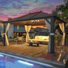 Erommy 10' x 13' Hardtop outdoor Gazebo clearance, Metal Roof Gazebo with Aluminum Frame for Patio Lawns - 3 of 4