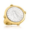 Ross-Simons Italian 18kt Gold Over Sterling 2-Lira Bee Coin Ring - 4 of 4