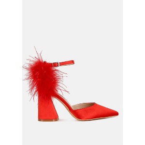 Palmetta Fur Detail Block Heel Sandals Women - 1 of 4