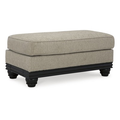 Signature Design by Ashley Traditional Elbiani Ottoman, Alloy