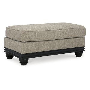 Signature Design by Ashley Traditional Elbiani Ottoman, Alloy - 1 of 4