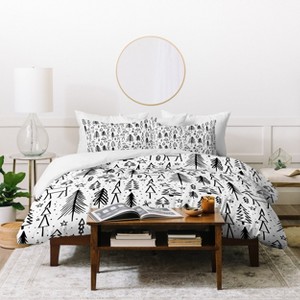 Heather Dutton Winter Wonderland White Duvet Cover Set Black/White - Deny Designs - 1 of 4
