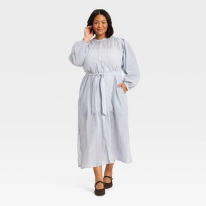 knee length dresses for ladies Printed Surplice Flounce Sleeve Maxi Dress