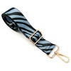 Wrapables Wide Adjustable Crossbody Handbag Strap, Women's Replacement Bag Strap for Purses, Blue Zebra Print - image 2 of 4