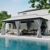 LAUSAINT HOME 10'X 20' Patio Steel Gazebo Outdoor Heavy Duty Party Shelter Patio Gazebo for Backyard, Garden, Lawn - 4 of 4