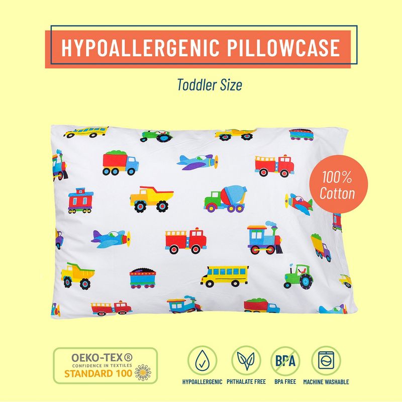 Wildkin Kids 100% Cotton Hypoallergenic Pillowcase for Boys & Girls, 2 of 6