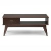 48" Tierney Solid Hardwood Coffee Table with Drawer & Shelf - WyndenHall: Low Profile, Storage - 4 of 4