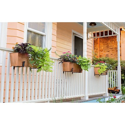 Medium Copper Plated Galvanized Steel Rectangular Planter Box