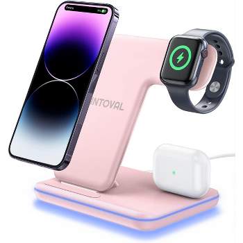 Intoval Wireless Charger Qi-Certified Charging Station for iPhone, Apple Airpods and Apple Watch - Z5