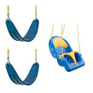 Swing-N-Slide Two Extreme Duty Swing Seats with a Comfy-N-Secure Toddler Coaster Swing - 1 of 4