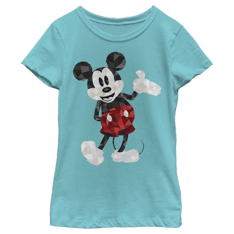 Girl's Disney Artistic Mickey Mouse T-Shirt, 1 of 5