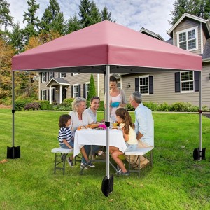 10x10 ft, Patented Center Locking Canopy Tent, Portable Outdoor Canopy Tent, Comes with Hand Wheel Bag, Suitable for Outdoor use, Height Adjustable - 1 of 4