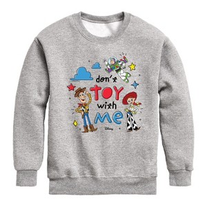 Boys' - Disney - Dont Toy With Me Graphic Long Sleeve Fleece Sweatshirt - 1 of 4