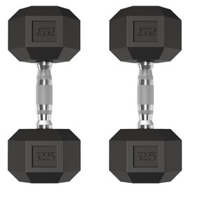 60/90/100/110 Lb Hex Dumbbell Set, Rubber Encased Free Weights for