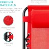 Cyan Oasis Patio Folding Lawn Outdoor Lounge Gravity Camp Reclining Lounge Chair of 2 (Red) - 3 of 4