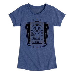 Girls' - Hocus Pocus - Binx Tarot Fitted Short Sleeve Graphic T-Shirt - 1 of 3