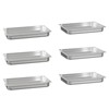 6 Pack Full Size Stainless Steel Hotel Pans, 2.5 Inch Deep Steam Table Food Storage Containers Tray Set 20.9"l x 12.8"w - 2 of 4