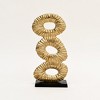 TopComfy Decorative Object Vintage Antique Telephone Sculpture for Nostalgic Home Decor, Gold, 9.5"*4.5"*21" - 3 of 4